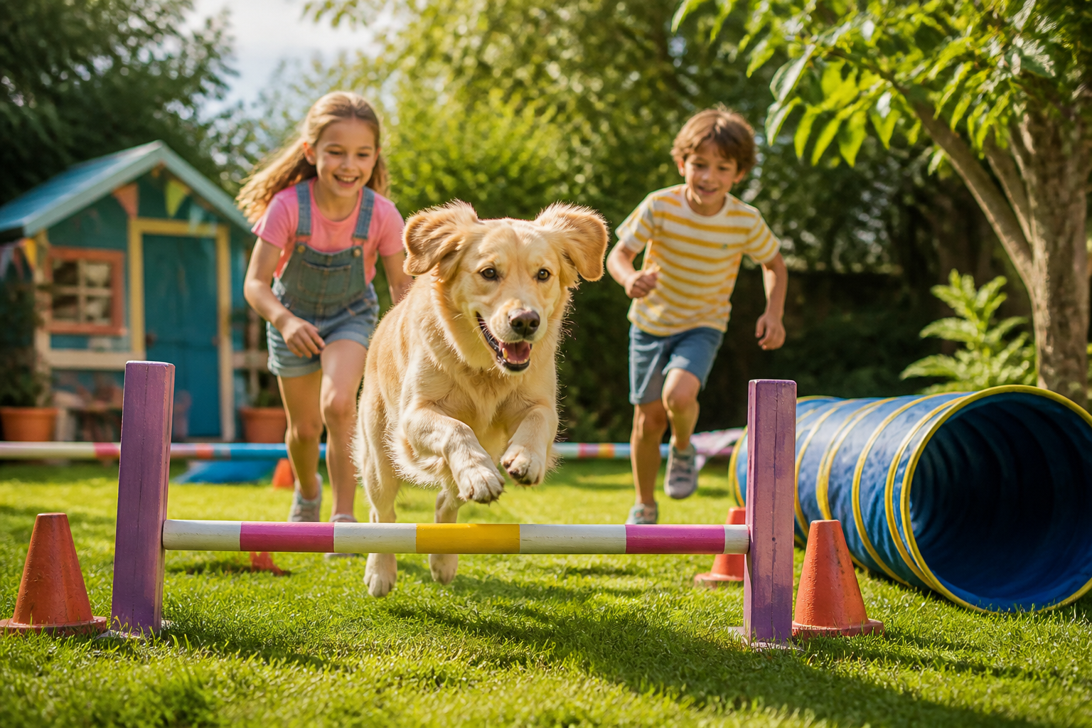 Bygg en aktiveringsbana för hunden tillsammans med barnen – Enkel och rolig DIY-agility