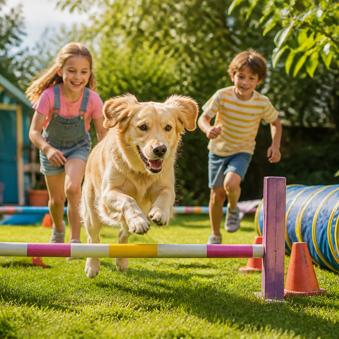 Bygg en aktiveringsbana för hunden tillsammans med barnen – Enkel och rolig DIY-agility