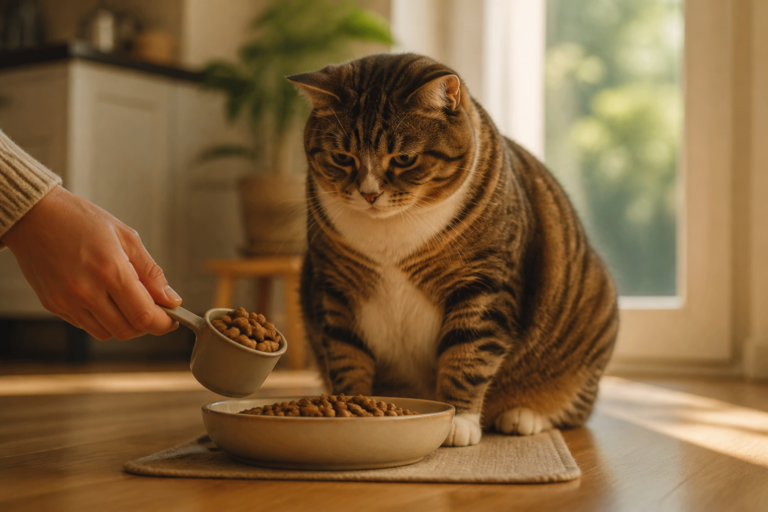 Hjälp din överviktiga katt att gå ner i vikt – Portionskontroll och torrfoder