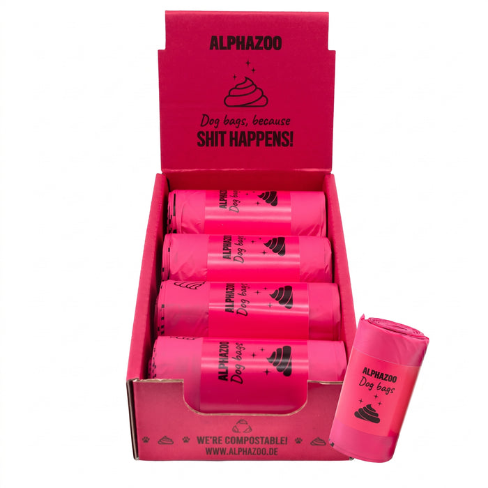 Poop bags pink – Convenient poop bags for your walk