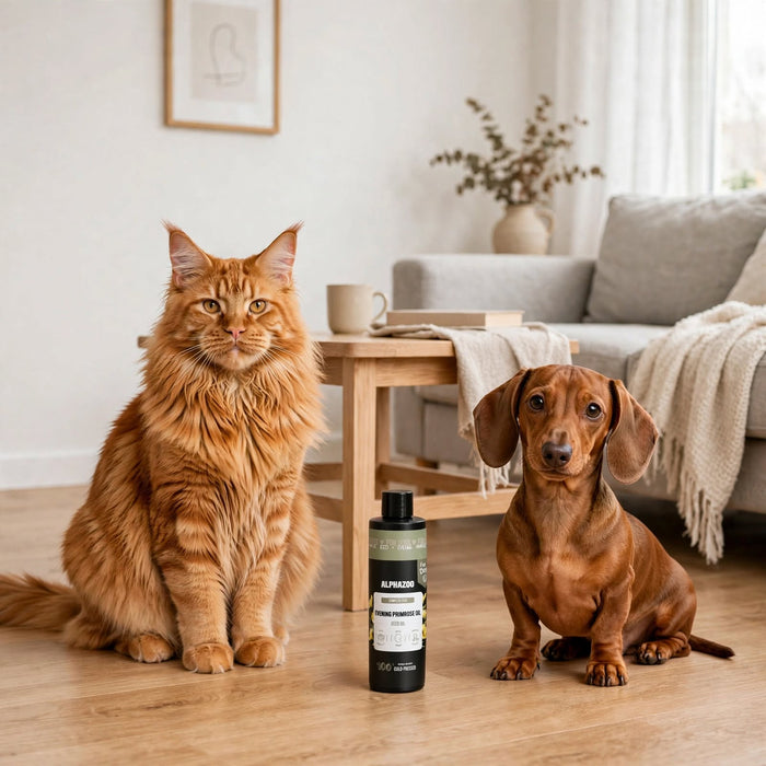 Evening primrose oil for dogs and cats – Edible plant-based skin and coat treatment